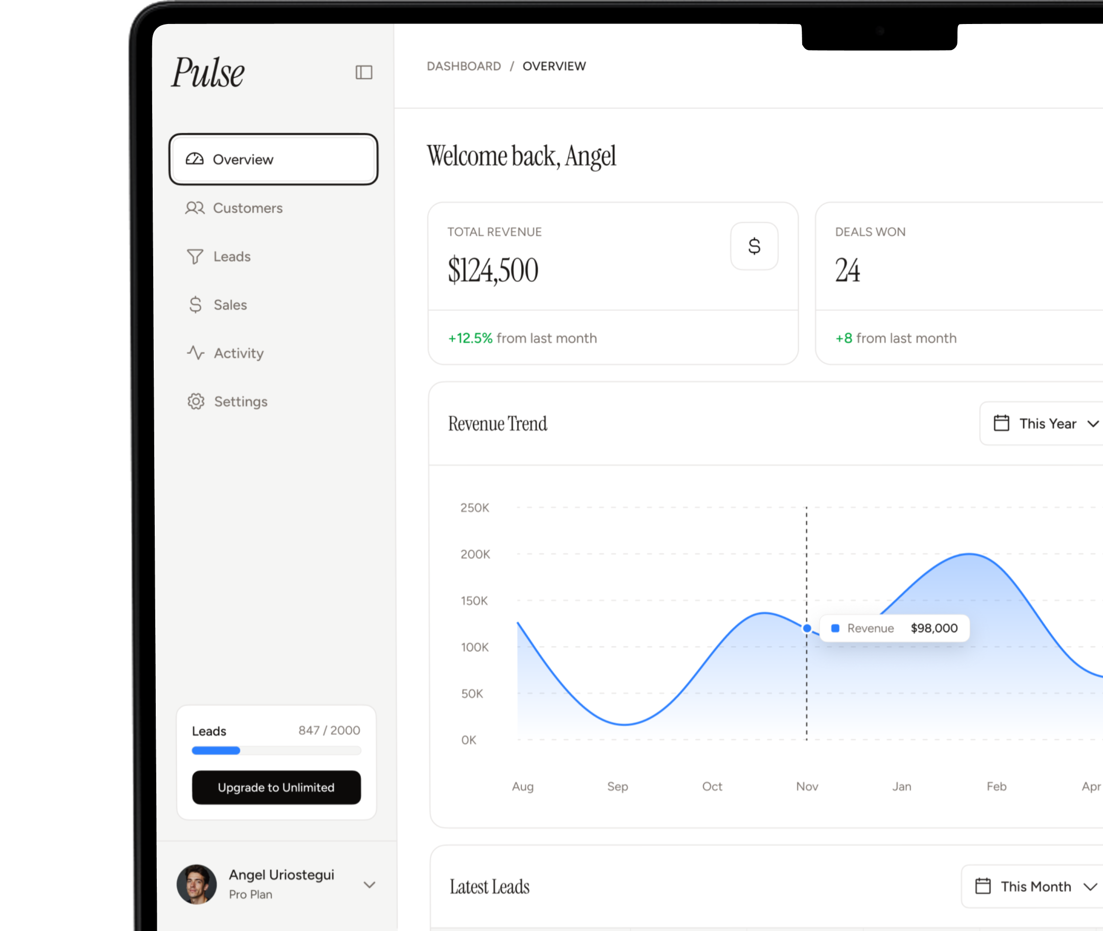Signal & Science dashboard preview